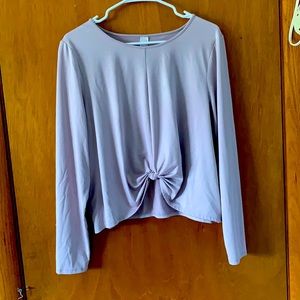 Long sleeve lavender crop top